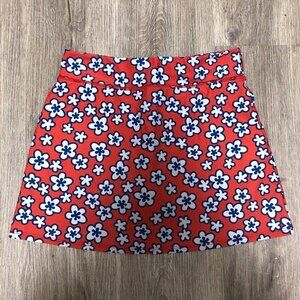 Spunkwear USA Skort Skirt Women's Size XS Red Blue Floral UPF50+ Golf Tennis